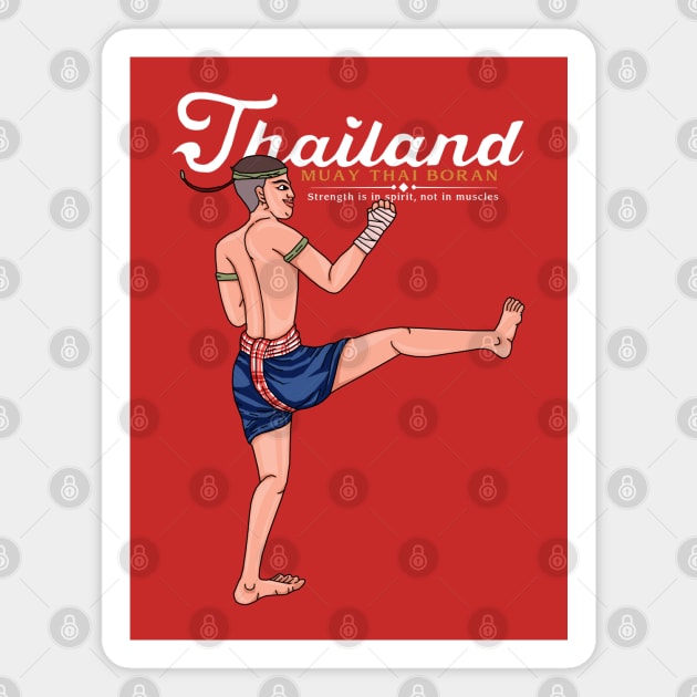 Muay Thai Boran Magnet by KewaleeTee